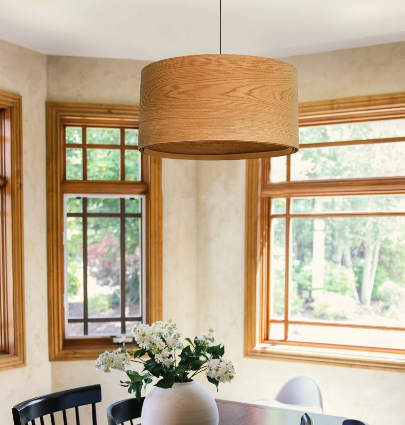 Spiral Oak - Handmade Wooden Ceiling Light